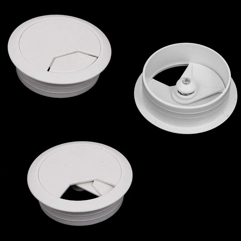 

20Pcs 2 Inch Desk Wire Cord Cable Grommets Hole Cover for Office PC Desk Cable Cord Organizer Plastic Cover