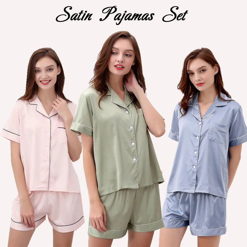 Personalized Short Sleeve Pajamas Set & Shirt Wedding Gifts Bride Bridesmaid Bridal Party Accessory Custom Pyjamas Set