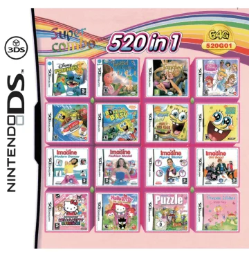 Cartucho Super Combo para Nintendo NDS DS 2DS New 3DS, 520 juegos en 1-0