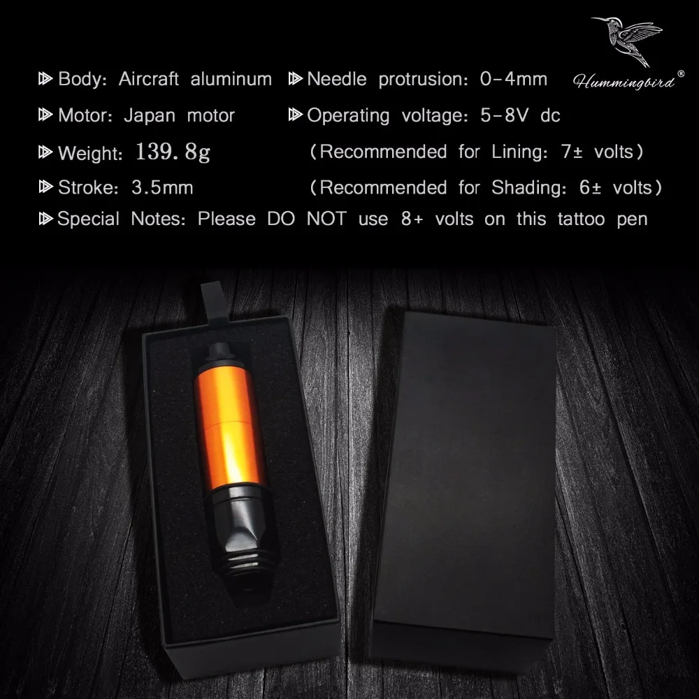 Высокое качество Профессиональный картридж Татуировки Ручка япония двигатель RCA