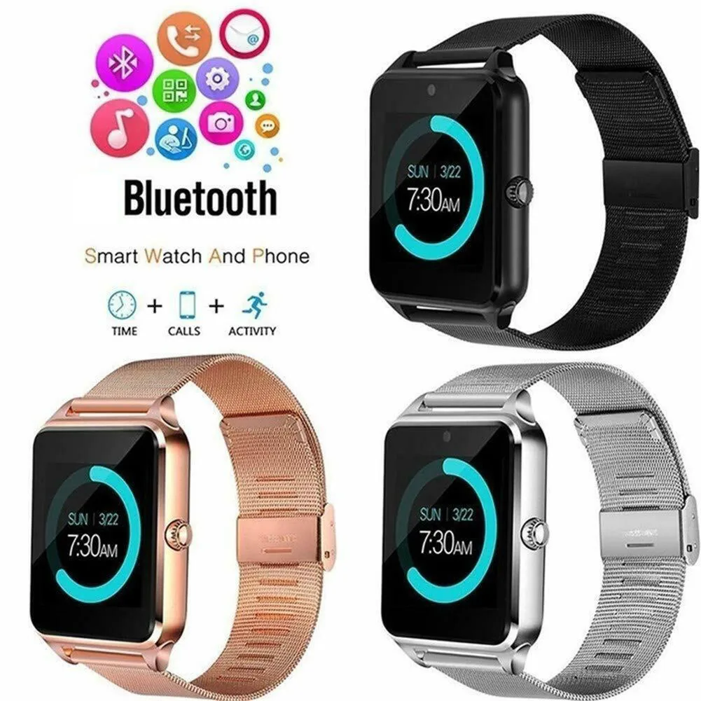 PYMH из нержавеющей стали Bluetooth GSM сим Смарт часы Z60 для samsung iphone Android
