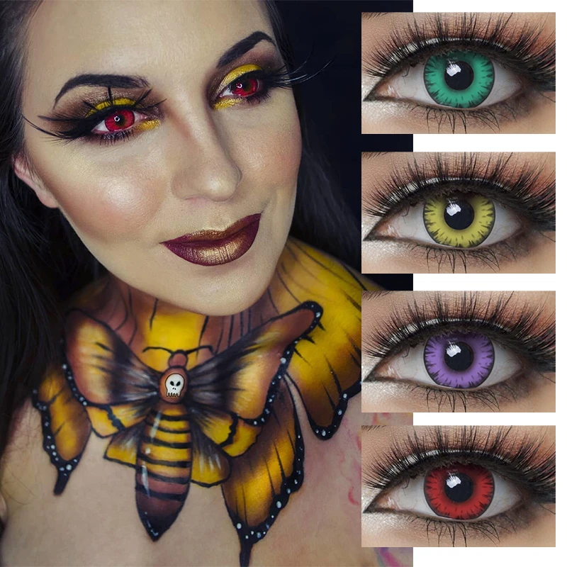 2 шт./пара Косплэй контактные линзы для глаз Хэллоуин Сумерки косметический