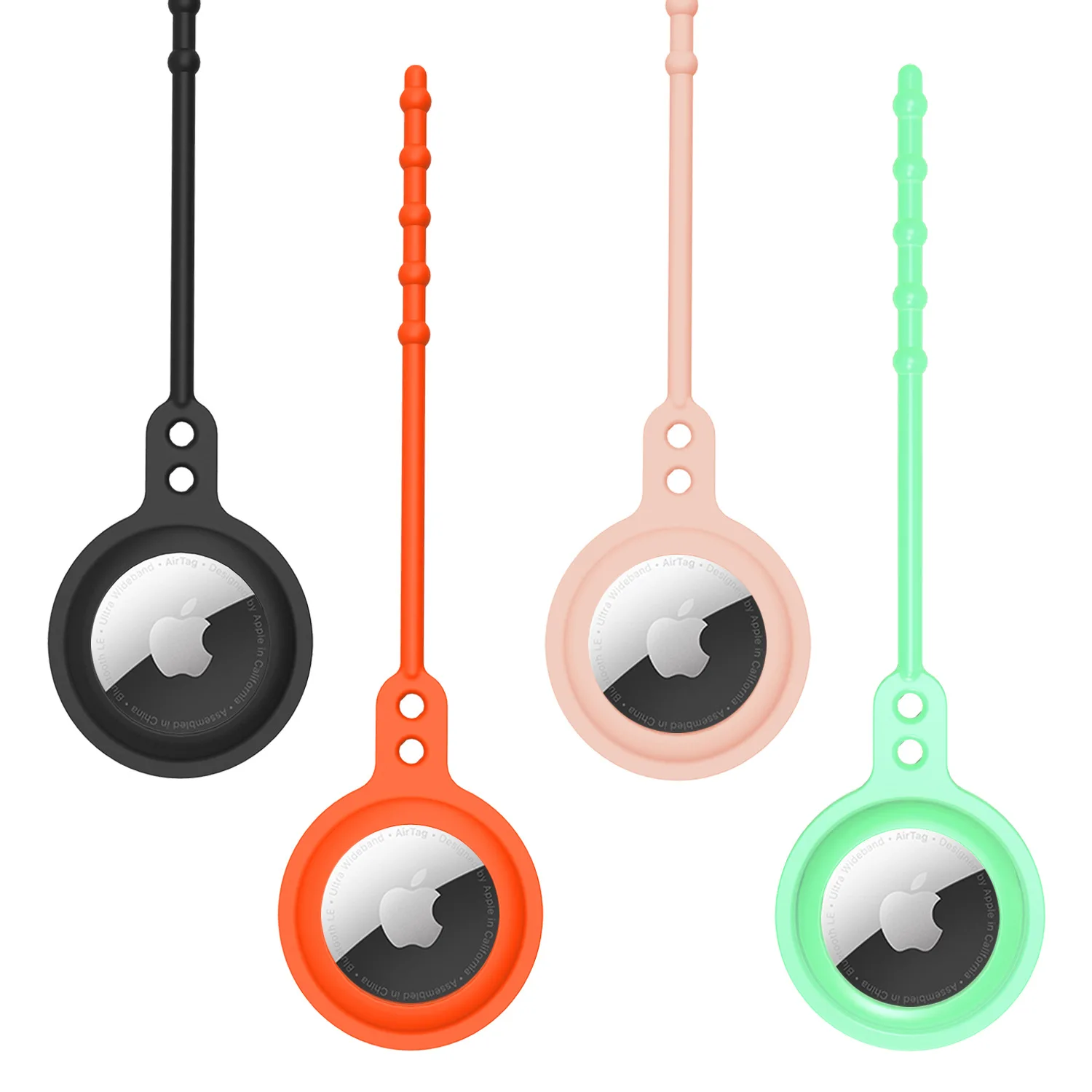 

Secure Holder for Apple Airtags Case Protective Cover Silicone with Strap Tracker Accessories Anti-scratch Keychain Air tag case