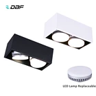 DBF двойной светильник, Квадратный светодиодный светильник с креплением на поверхность + сменный светодиодный светильник 14 Вт 18 Вт 24 Вт, Светодиодный точечный светильник для гостиной и спальни