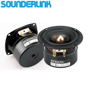 2 шт.лот Sounderlink, полный диапазон, Частотный динамик, аудиоустройство с алюминиевой цилиндрической головкой, конус kapton, 3 дюйма, 90 мм