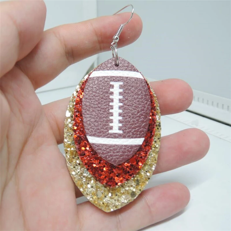 Богемные футбол трехслойные каплевидные серьги из кожи для женщин листья