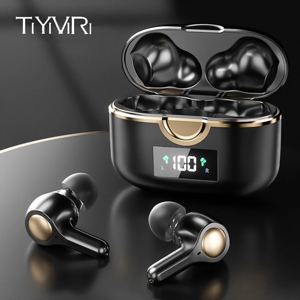 

With Mic Gaming Bluetooth 4 Moving Coil Touch Control 5.1 TWS Wireless Microphone HD Earbuds Wireless 2 Drivers Hifi Dynamic