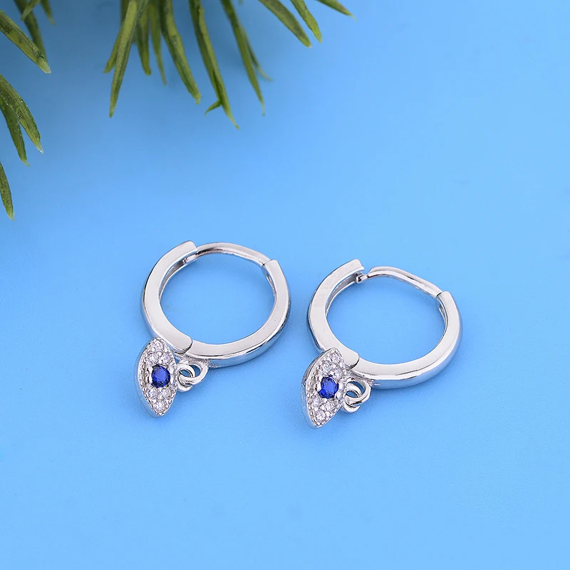 100% натуральная 925 Цвет серебристый Золотой Турецкий Дурной глаз синий циркон