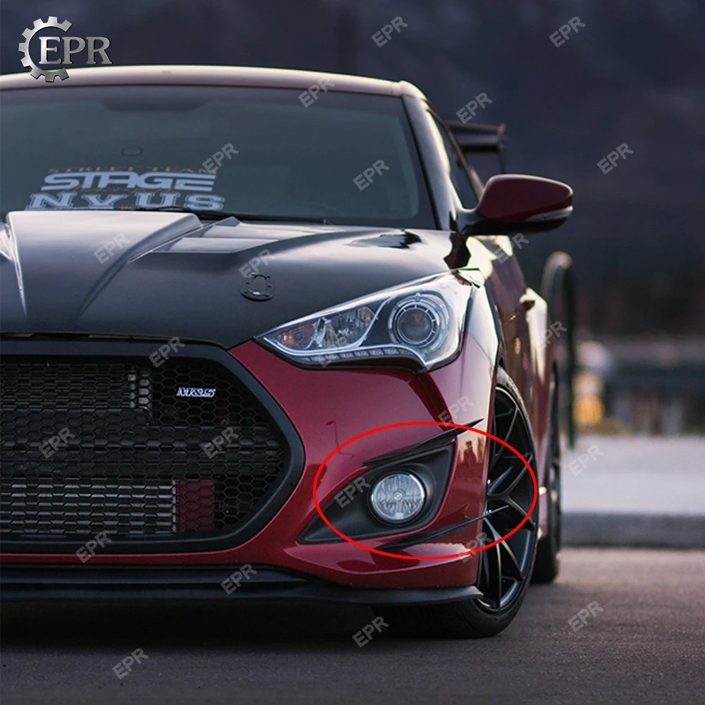 FRP Canard для Hyundai Veloster Turbo Стекловолоконный бампер (4 шт.) комплекты кузова тюнинг