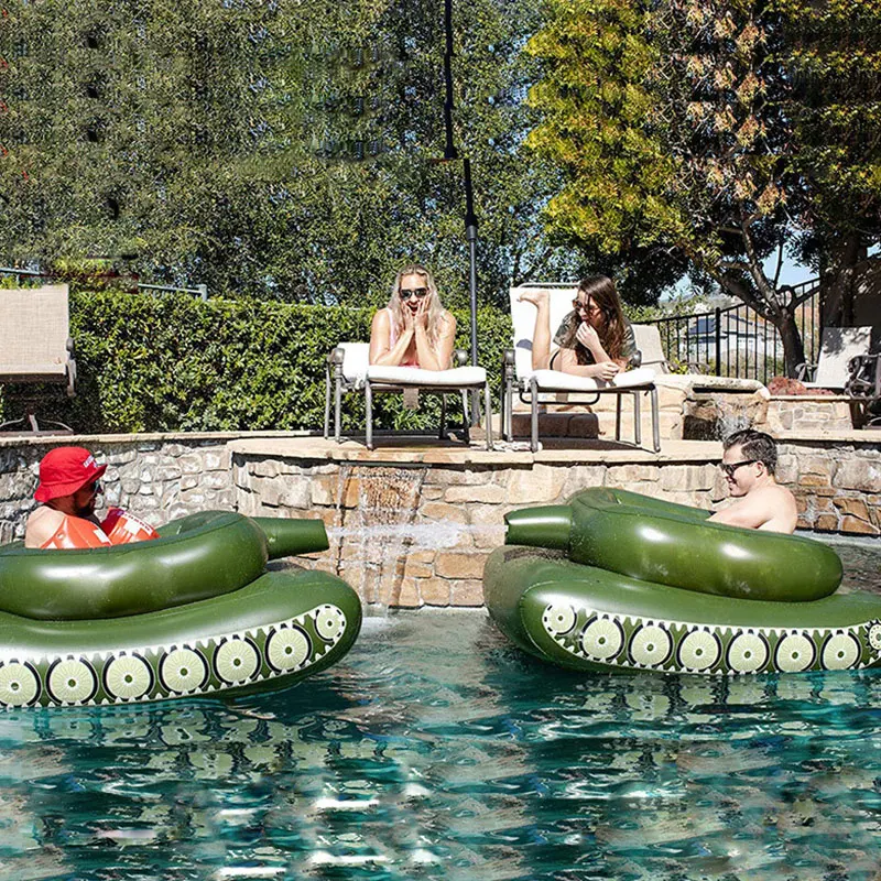 

Summer Swimming Pool Inflatable Tank Water Sports Toy Swimming Ring Summer Water Sprayer Battle Game Tank Water Gun Outdoor Pool