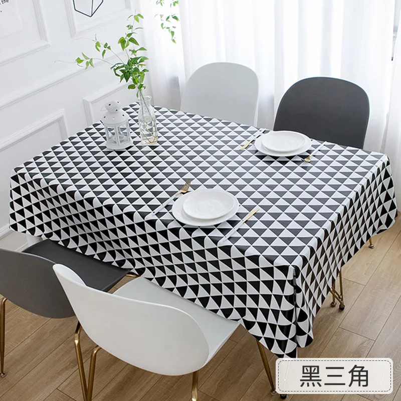 

Rectangular PVC Plaid Tablecloth, Simple Waterproof, Oil Proof, Scald Proof, Wash Free Tablecloth, European Tablecloth