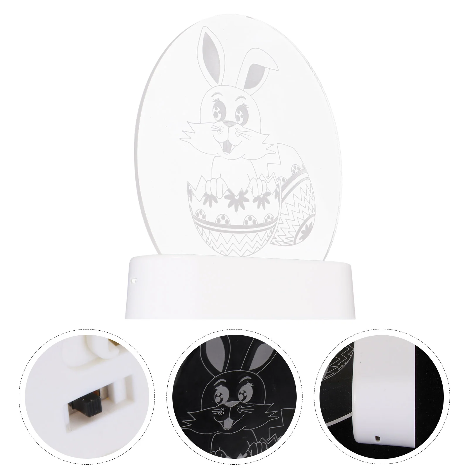 

1 Set Easter Decorative Desktop Light Bedroom Lamp LED Warm Light (Battery)
