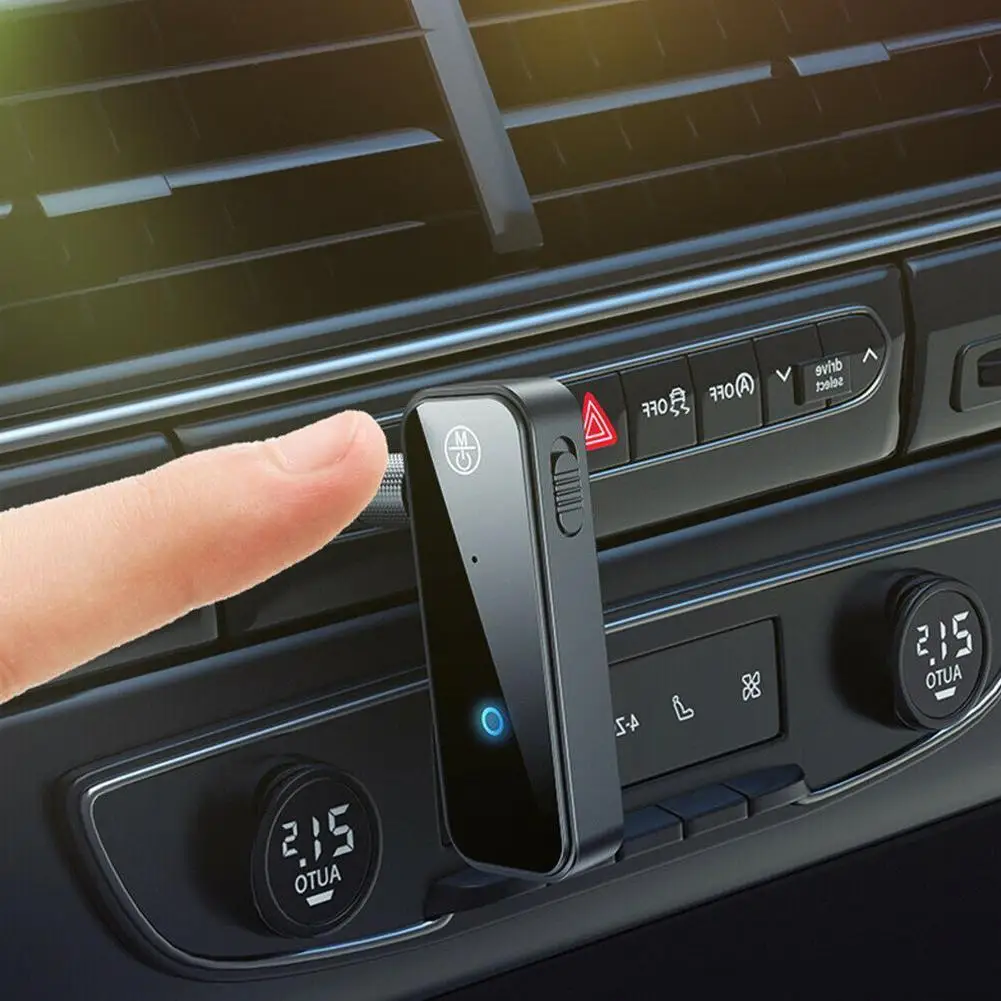 

Модный автомобильный беспроводной передатчик 2 в 1 с Bluetooth 5,0 USB 3,5 мм цветной приемник аудио черный адаптер M0U9
