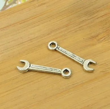 

Charm for making jewelry 30pcs 25x5mm antique silver color wrench charms