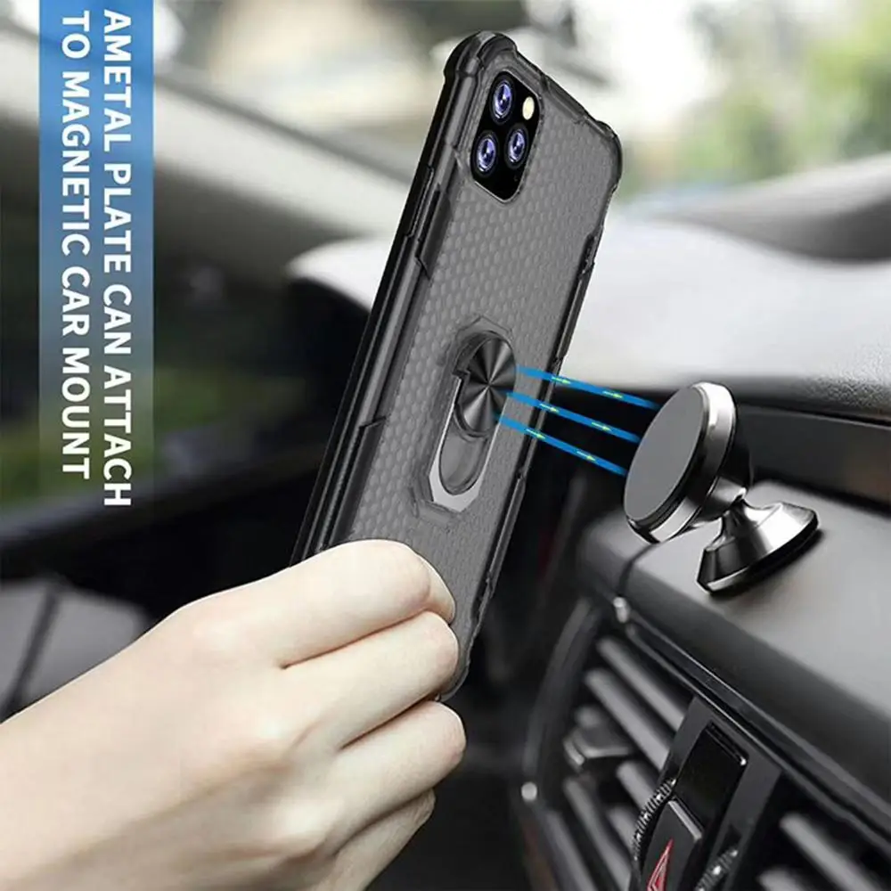 Автомобильный кольцевой Намагниченный чехол для телефона iphone 6 6s 7 8 plus x xr xs max 11 pro