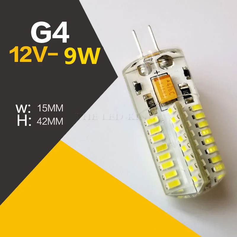 10 шт. G4 светодиодный лампы 2 Вт 3 5 9 12 15 в источник питания/AC220V 3014SMD 24 силиконовый