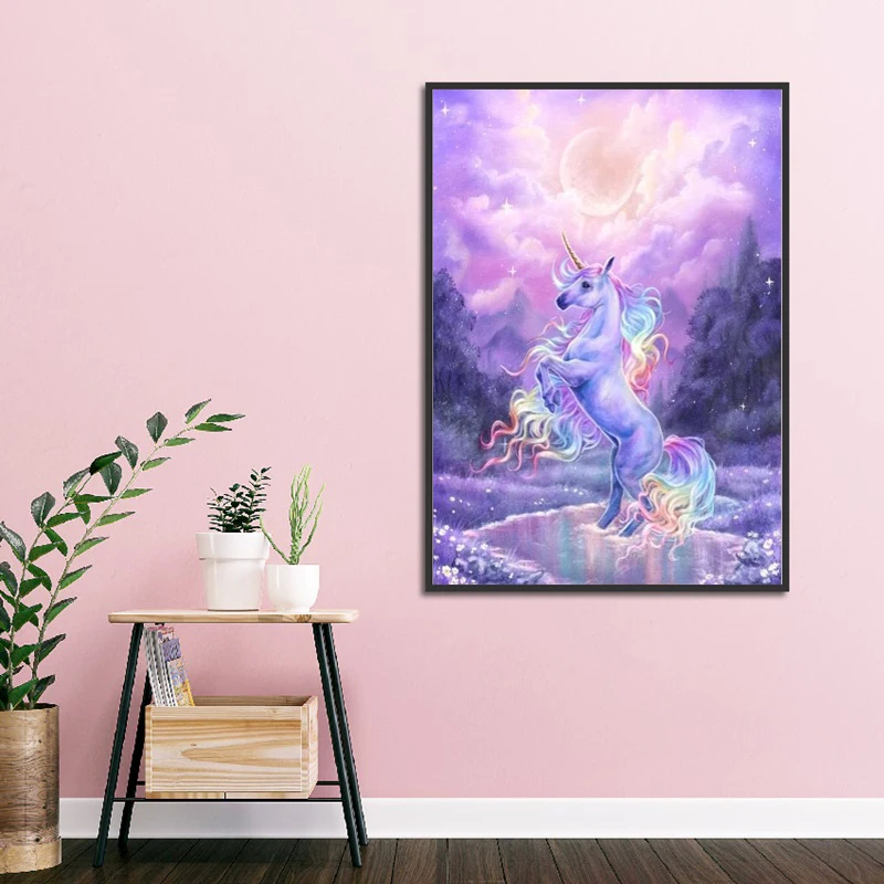 Алмазная 5D картина сделай сам с изображением Фэнтези единорога Мультяшные