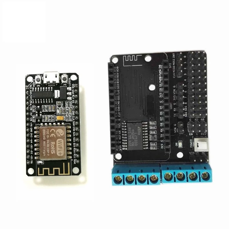 Плата разработки NodeMCU V4 Wi-Fi + плата управления двигателем комплект для