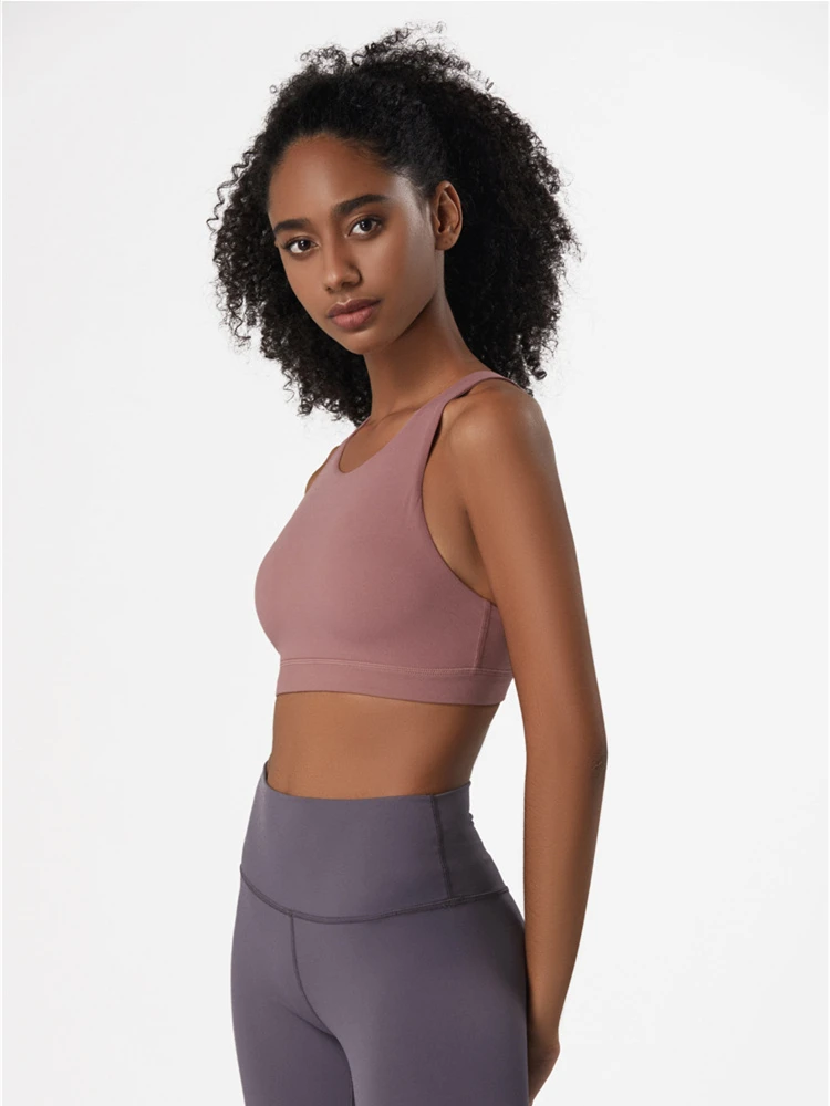 Супермягкий спортивный бюстгальтер Oyoo из матовой ткани Женский ударопрочный