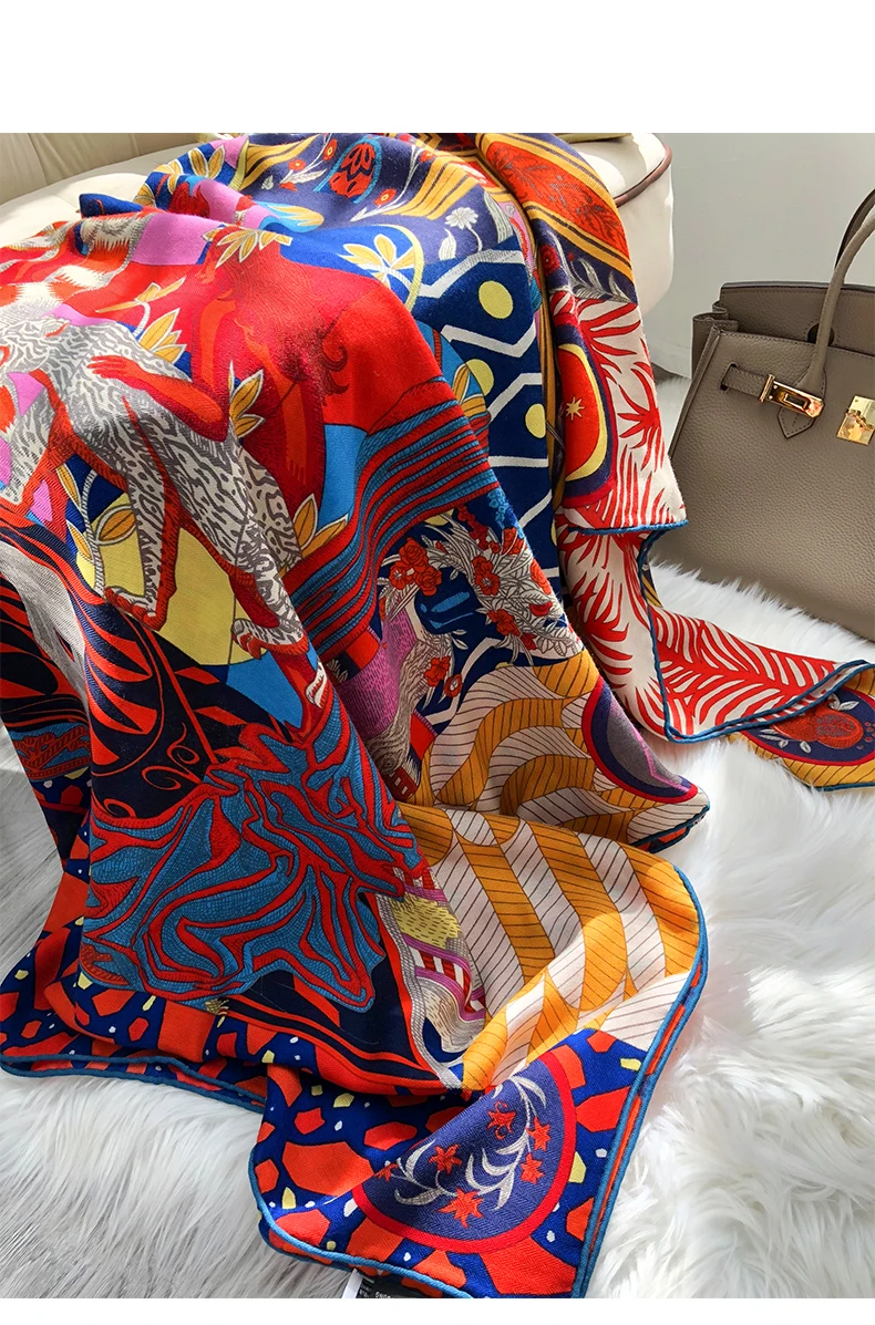 Натуральный 70% кашемир 30% шелковый шарф для женщин Модный ручной свернутый 140*140