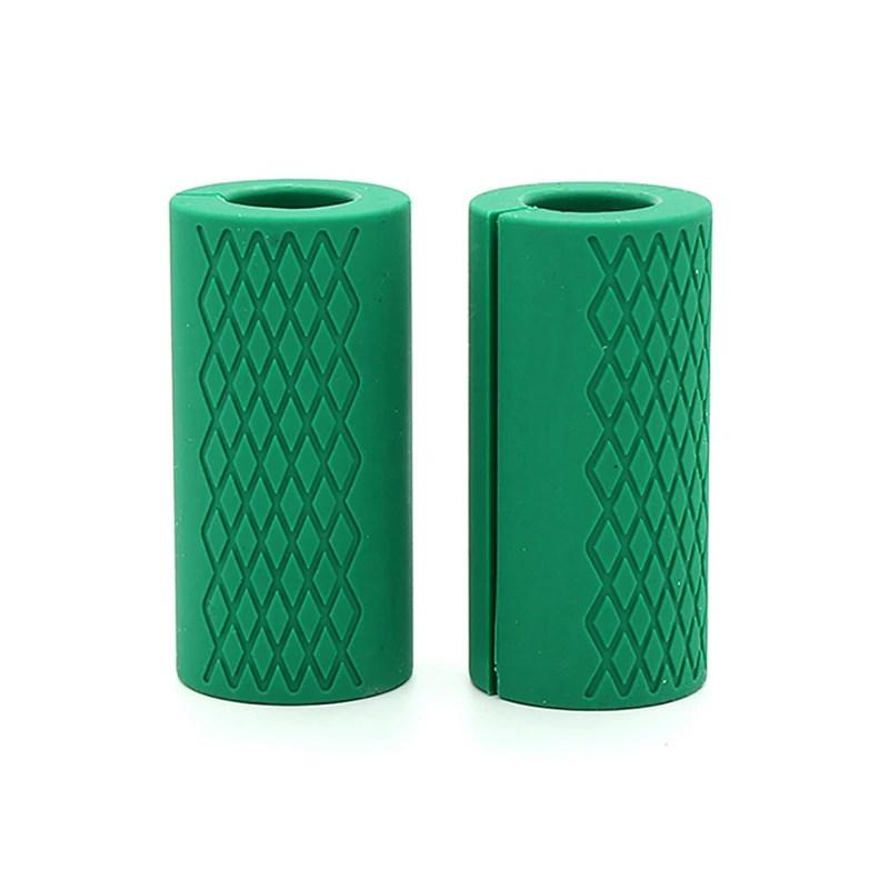 

1 Pair Barbell Dumbbell Grips Thick Bar Handles Pull Up Weightlifting Support Silicon Anti-Slip Protect Pad For Body Building h