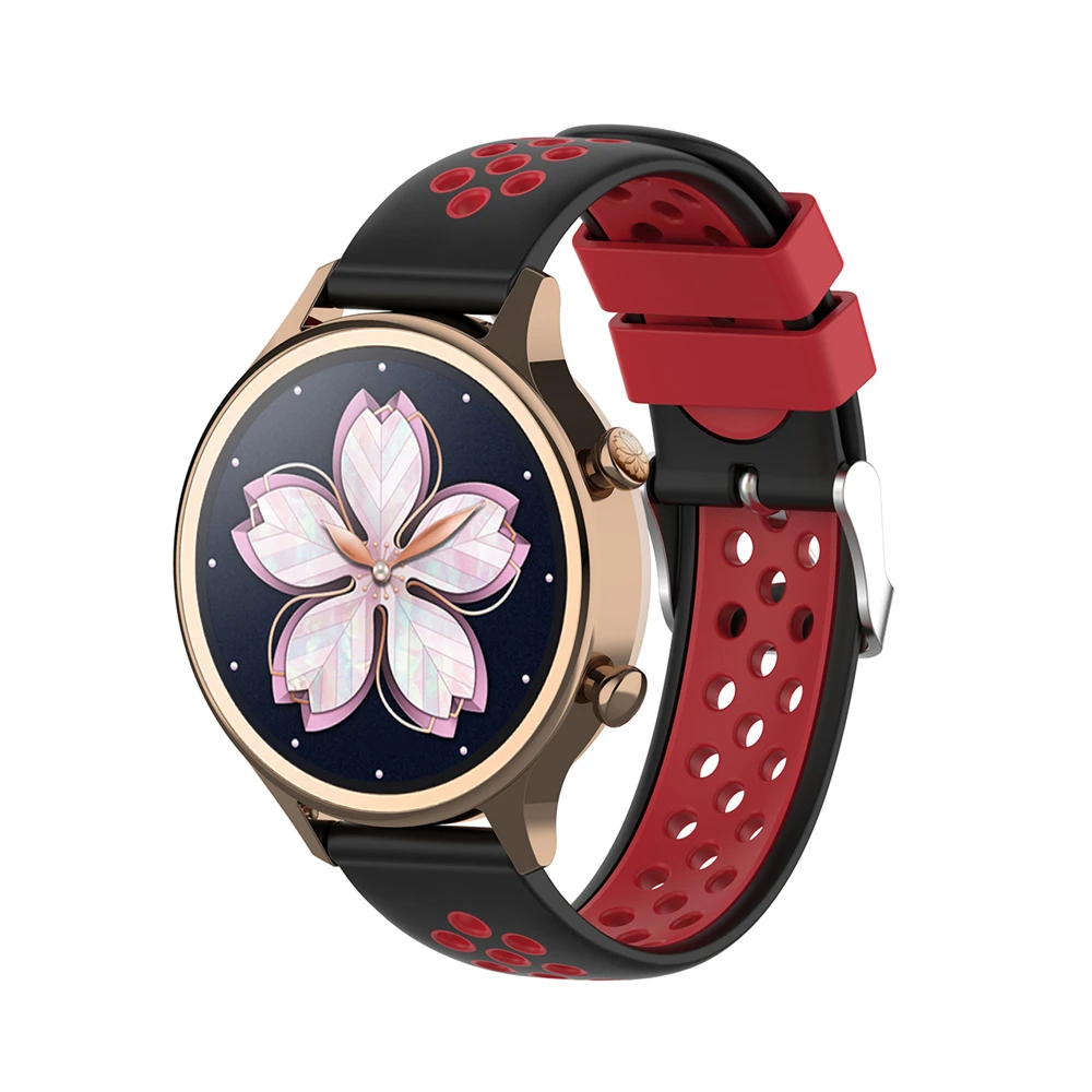 Силиконовый ремешок для часов TicWatch c2 цвет розовое золото умных Huawei первого