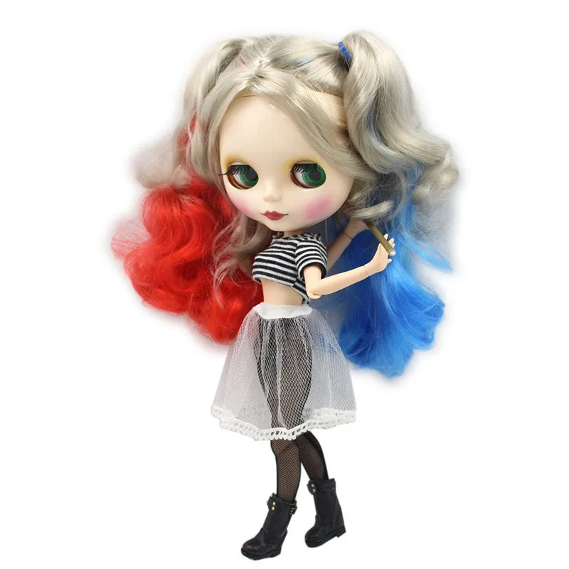 

ICY DBS Blyth Doll No.260BL3167/1061/6208 Red Blue mix silver hair white skin Joint body Neo1/6 BJD ob24 anime