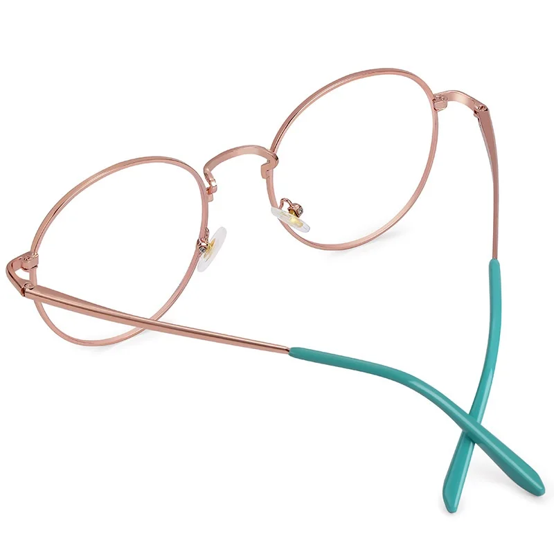 

Fashion Metal Anti Blue Light Glasses Men Women Classic Retro Round Frame Transparent Lens Myopia Optical Eyeglasses Frames