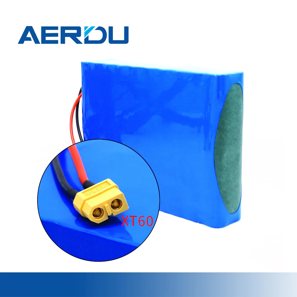 

AERDU 10S4P 18650 High-current Lithium Battery Pack 36V 12.8AH 3200mAh Cells 600W for Electric Bicycle Scooter with 25A BMS