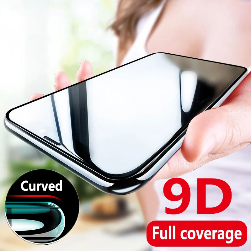9D защитное стекло с закругленными краями для iPhone 7 8 6 6s Plus закаленное 11 Pro X XR XS
