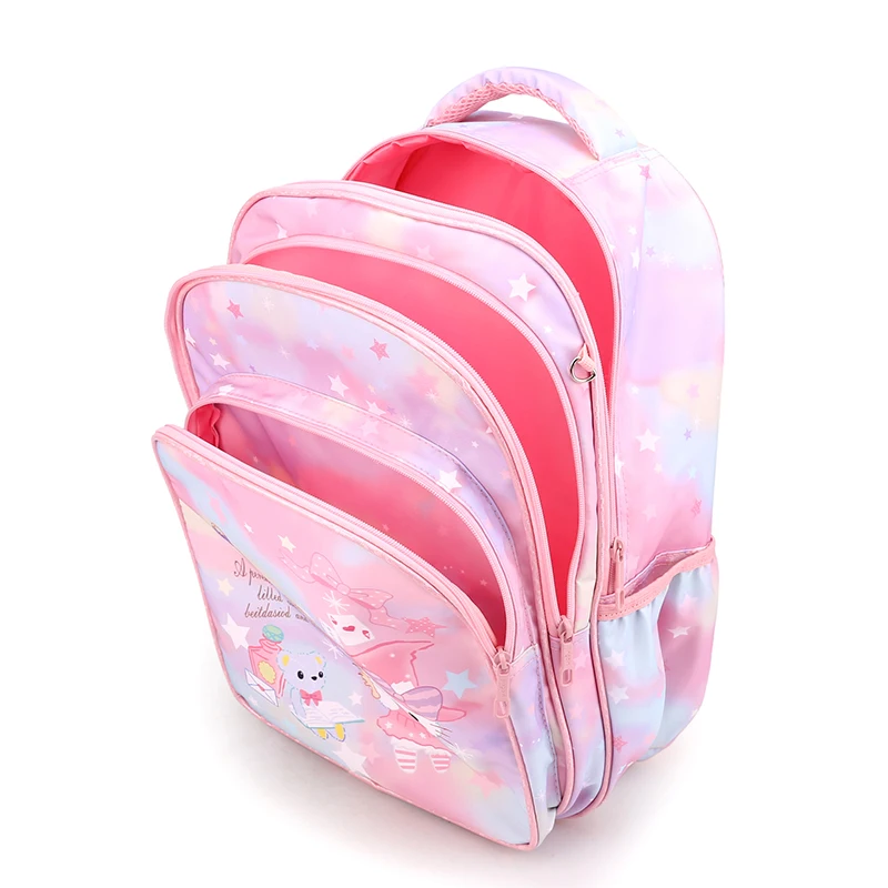 

Kawaii Cat Print Kids School Backpack Cute Cat Pattern Primary School Bags for Girls Waterproof Bag Kids Book Satchel Age 6-9-12