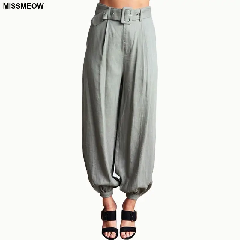 MISSMEOW Женские повседневные свободные штаны с высокой талией pantalon femme шаровары
