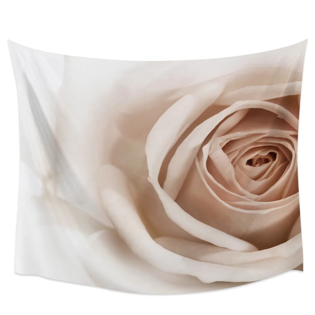 

3D White Rose Wall Tapestry Home Wall Decor Tapestry Bedroom Tapestry Wall Hanging Picnic Mat Yoga Mat