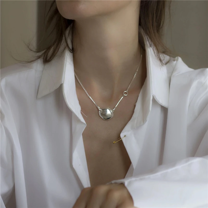 Цепочка на ключицы AOMU в стиле ретро с двумя крючками простой: золото серебро