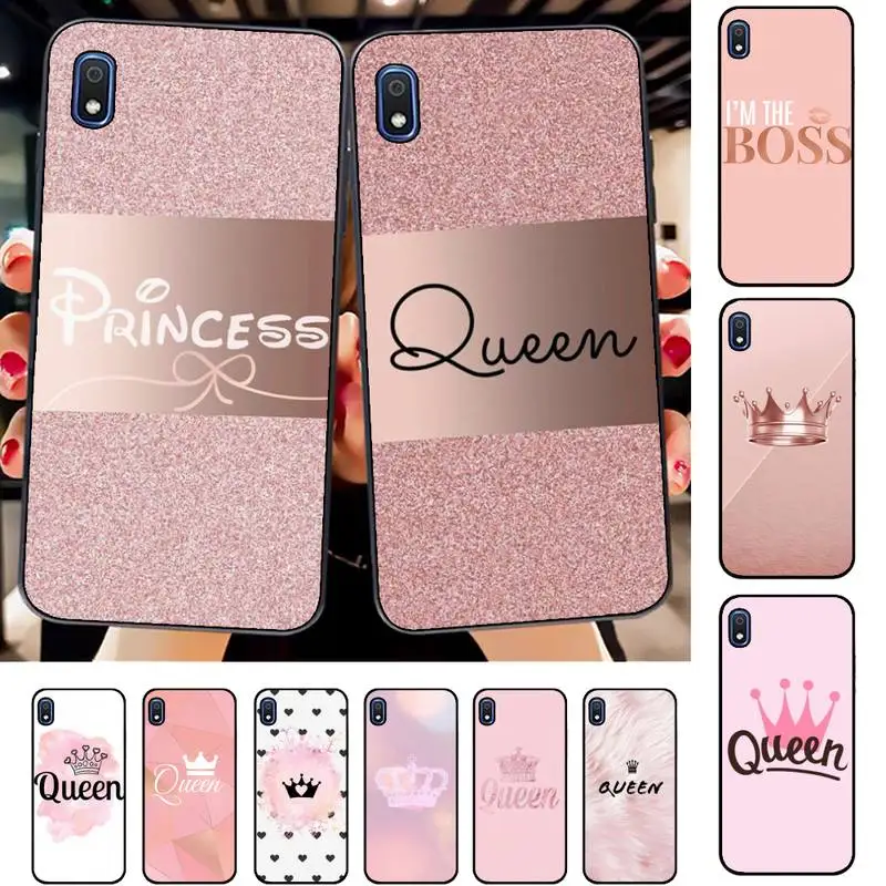 

Yinuoda Rose Gold Pink Princess Queen Phone Case for Samsung A51 01 50 71 21S 70 31 40 30 10 20 S E 11 91 A7 A8 2018