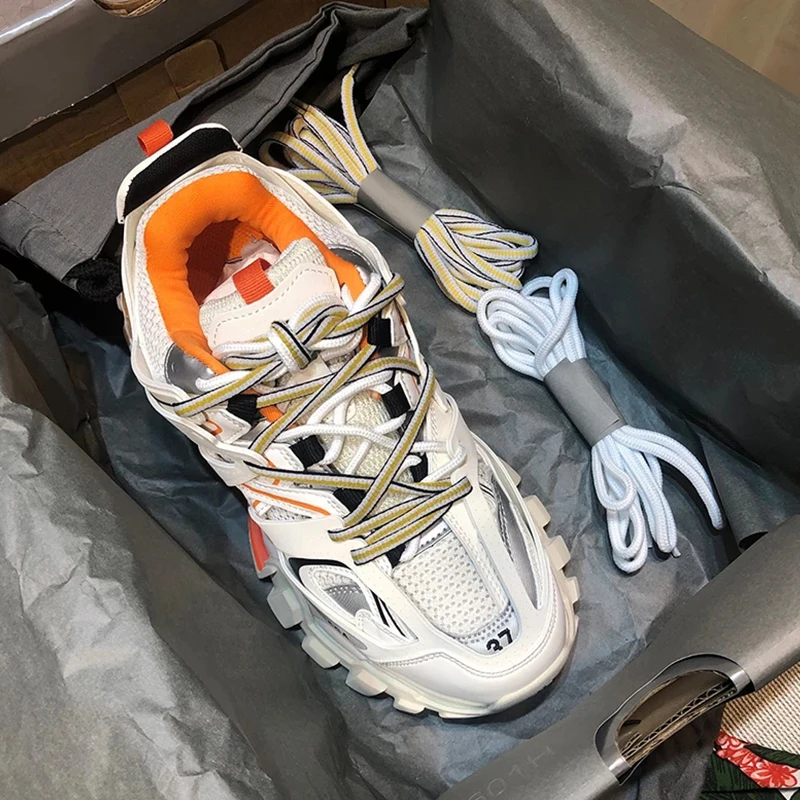 

2021 new men's and women's sports shoes, breathable casual shoes, thick-soled old shoes, tennis shoes, size 36-45