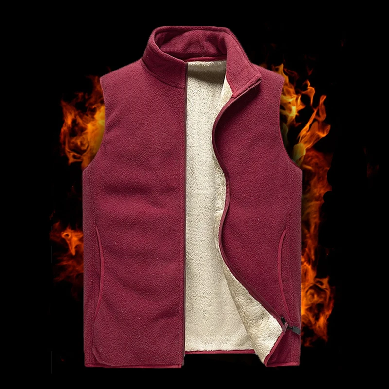 

Cashmere Men' Sleeveless Vest Jackets Winter Jacket Wool Vest Male Cotton-Padded Vests Coats Men Warm Waistcoats Clothing 8XL