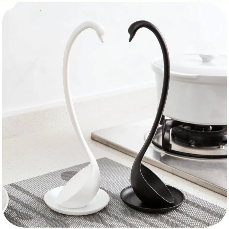 Unique Shaped Swan Upright Long Handle Spoon Multifunctional Creative Soup Kitchen Tableware 28.5cm | Дом и сад