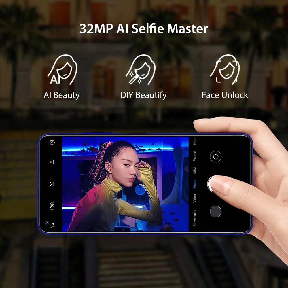 UMIDIGI F2 телефон Android 10 глобальная версия 6 53 "FHD + ГБ 128 48MP AI Quad камера 32MP Selfie Helio P70