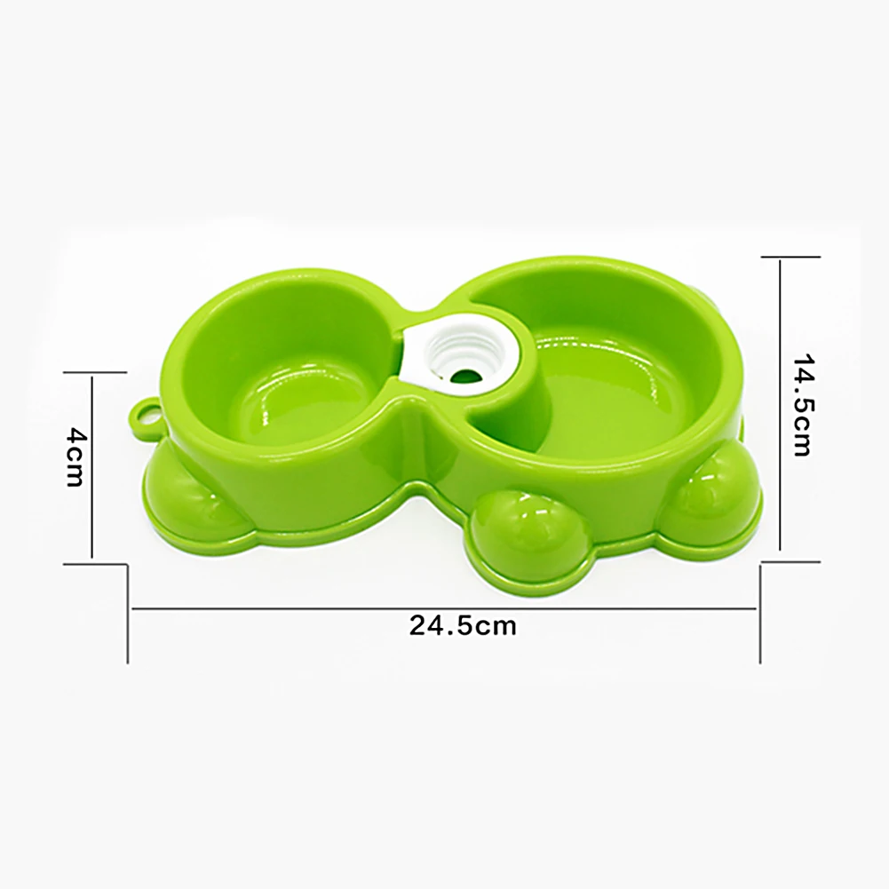 

Pet Dog Cat Dish Water Food Feeder Bowl Fountain Bear Double Bowl Puppy Dog Cat Bowl Pet Supplies