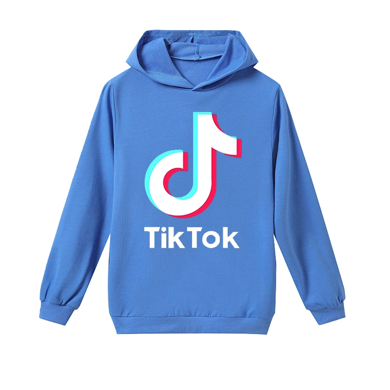TikTok/детская одежда толстовки с капюшоном Douyin футболка топы для девочек принтом