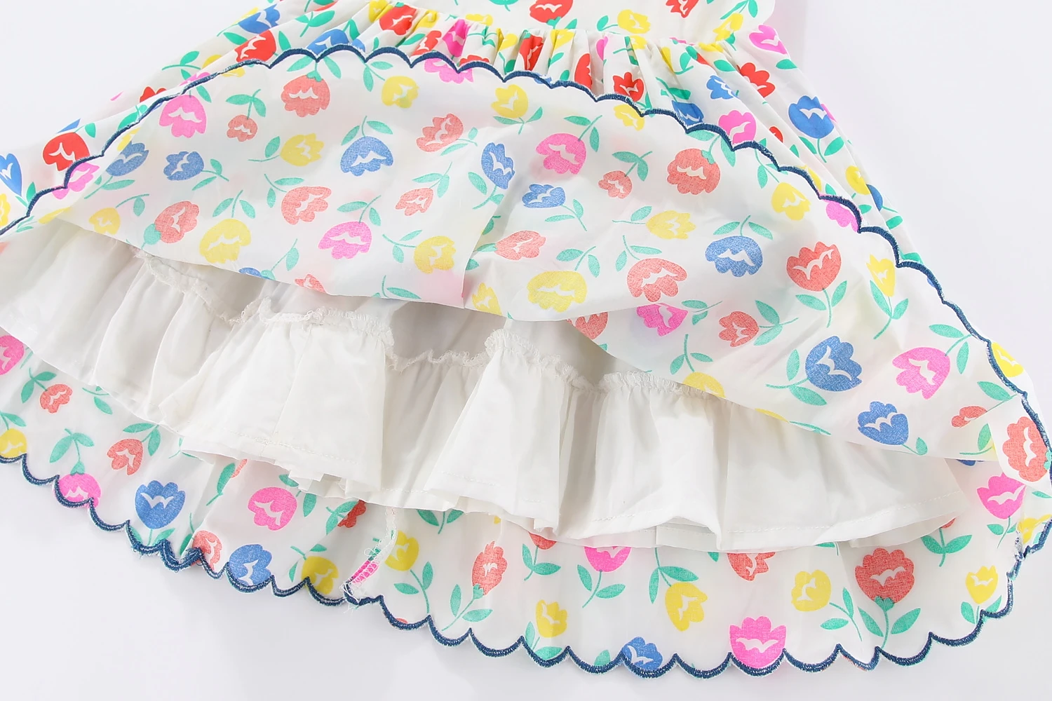 

Mudkingdom Poppy Flower Girl Midi Dress Sleeveless Woven Lining for Kids Colorful Dresses Print Princess Big Girls Clothes