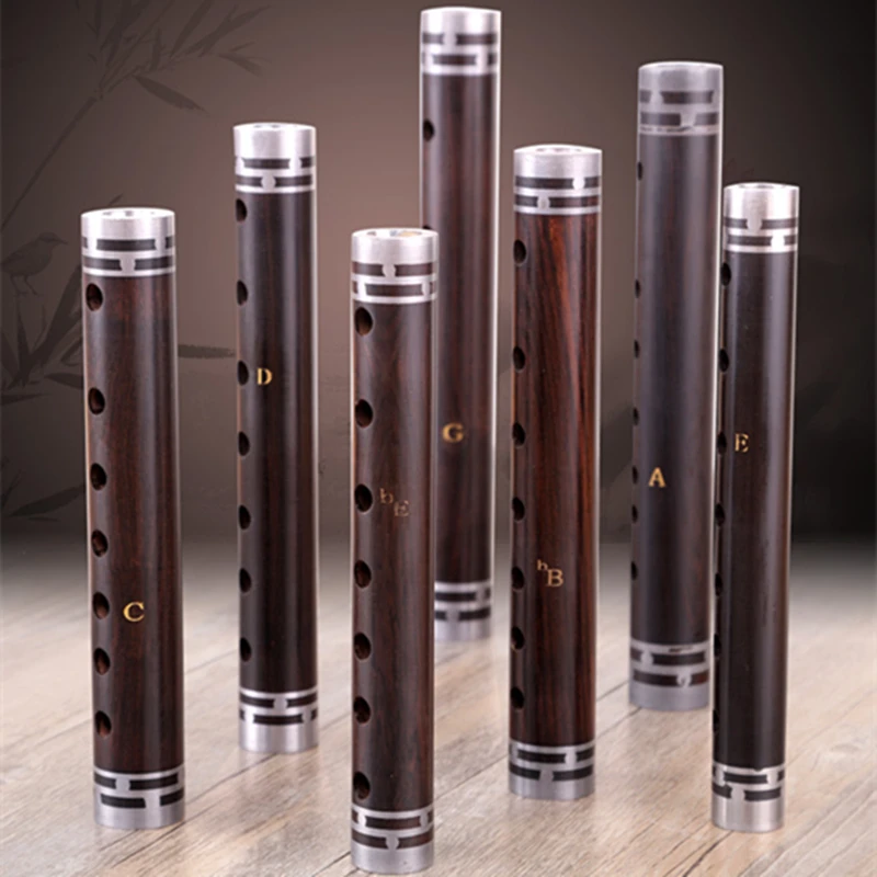 

High Quality Guan Zi Pipe Chinese National Musical Instrument Ebony Woodwind Instrument Da Guan Flute Send a Free Reed