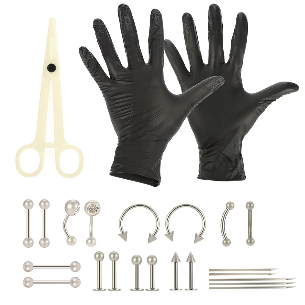 Набор инструментов набор зажимов перчатки иглы кольцо для живота промышленные