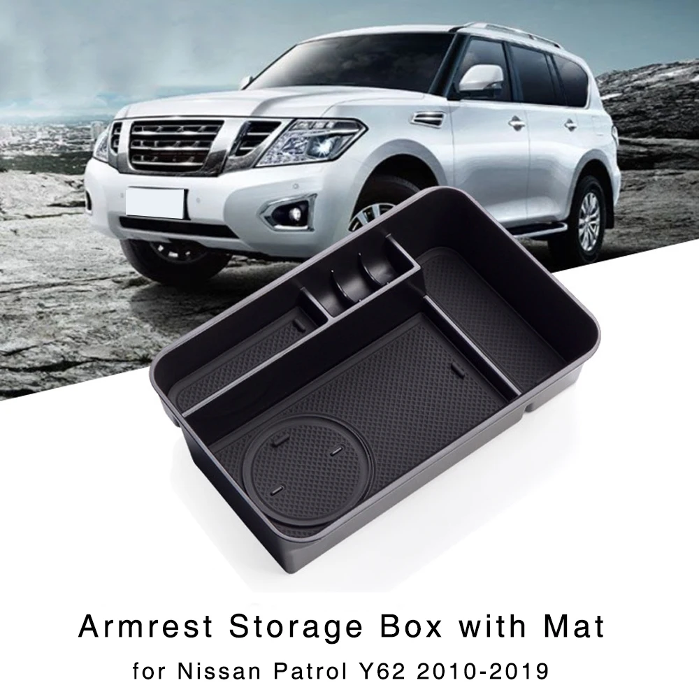 Подлокотник для хранения Коробка для Nissan Patrol Y62 2010 2011 2012 2013 центральной консоли поддон для перчаток