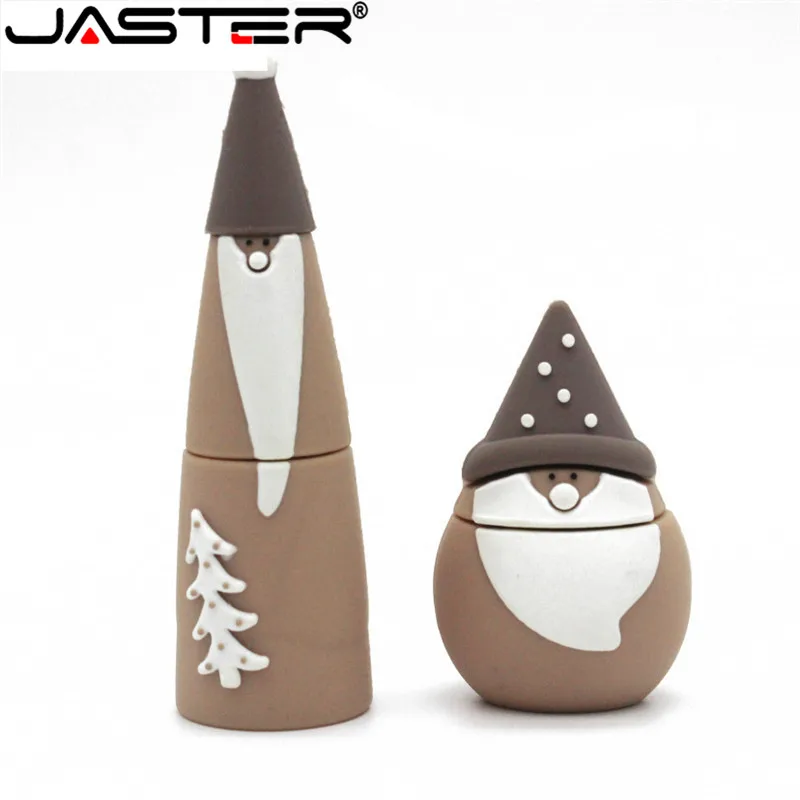 JASTER Рождественский usb-кабель с Санта-Клаусом, флеш-накопитель, 4 ГБ, 8 ГБ, 16 ГБ, 32 ГБ, 64 ГБ, USB креативный дизайн, u-диск, карта памяти