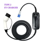 Кабель IEC 62196-2 типа 2 32A, быстрое портативное зарядное устройство для электромобилей, Высококачественная ручка разъема для электромобилей