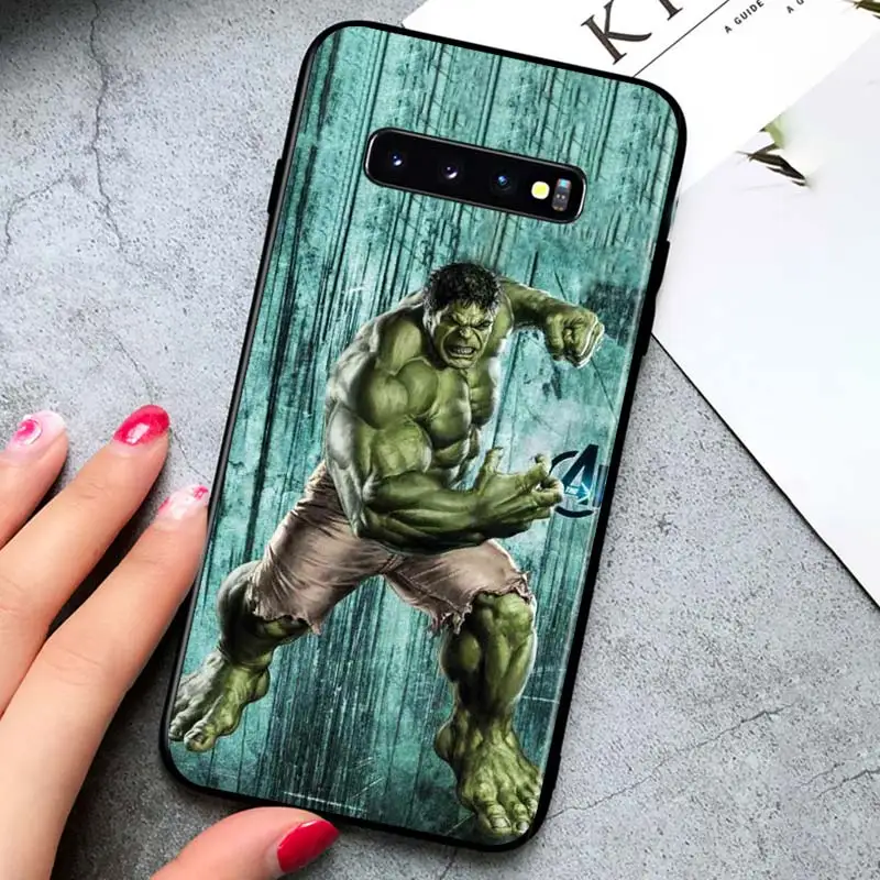 

Hulk marvel hero for Samsung Galaxy S21 Ultra Plus Note 20 10 9 8 S10 S9 S8 S7 S6 Edge Plus Black Phone Case