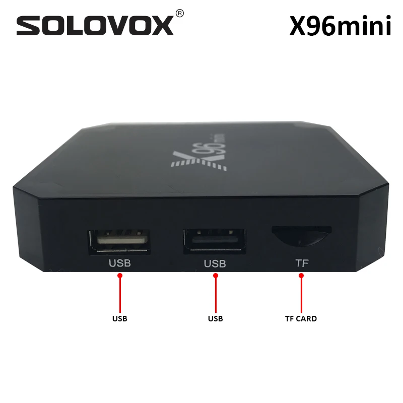 Мини ТВ приставка SOLOVOX X96 Android 7 1 2 + 16 ГБ Amlogic S905W 4 ГГц Wi Fi|ТВ-приставки и медиаплееры|
