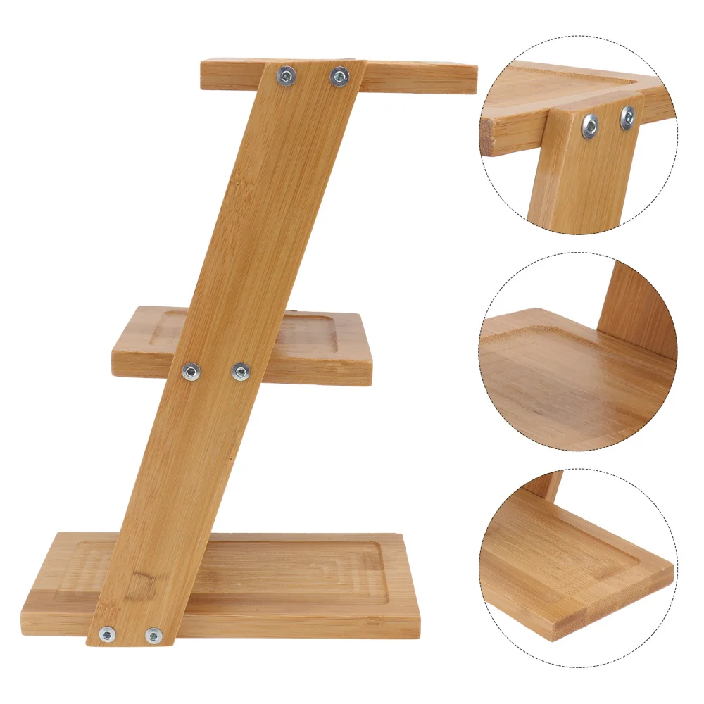 

1pc Decorative Flowerpot Rack Flowerpot Storage Rack Home Decor (Light Brown)